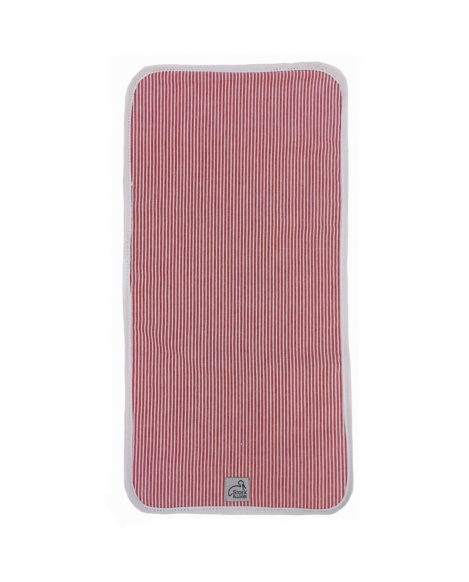 Red Seersucker Burping Cloth