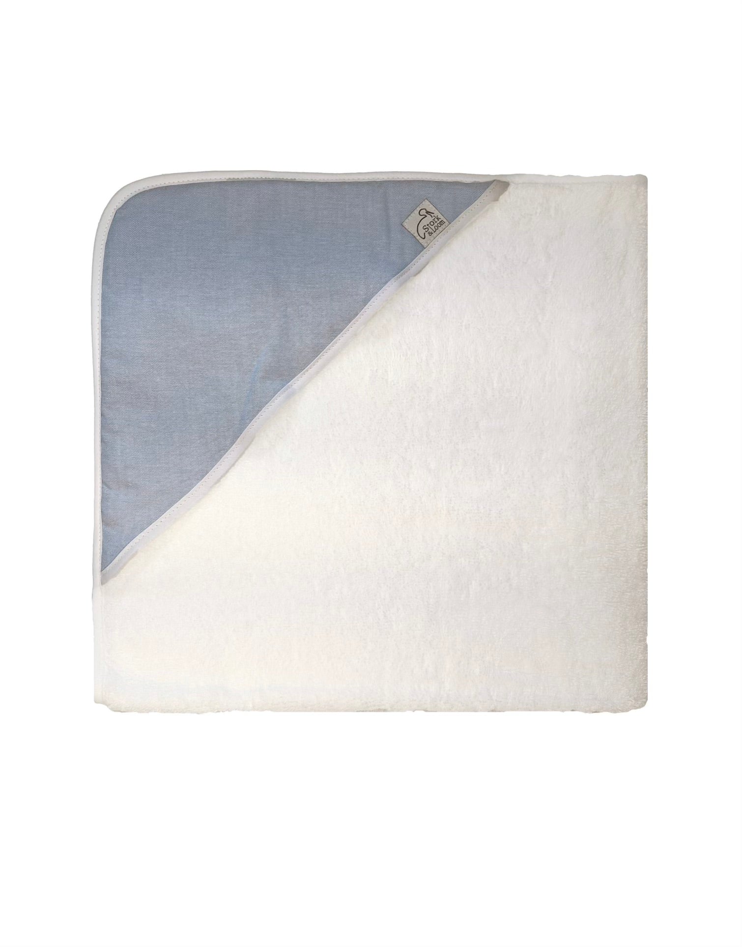 Blue Oxford Hooded Baby Towel