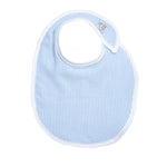 Blue Seersucker Baby Bib