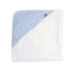 Blue Seersucker Hooded Baby Towel