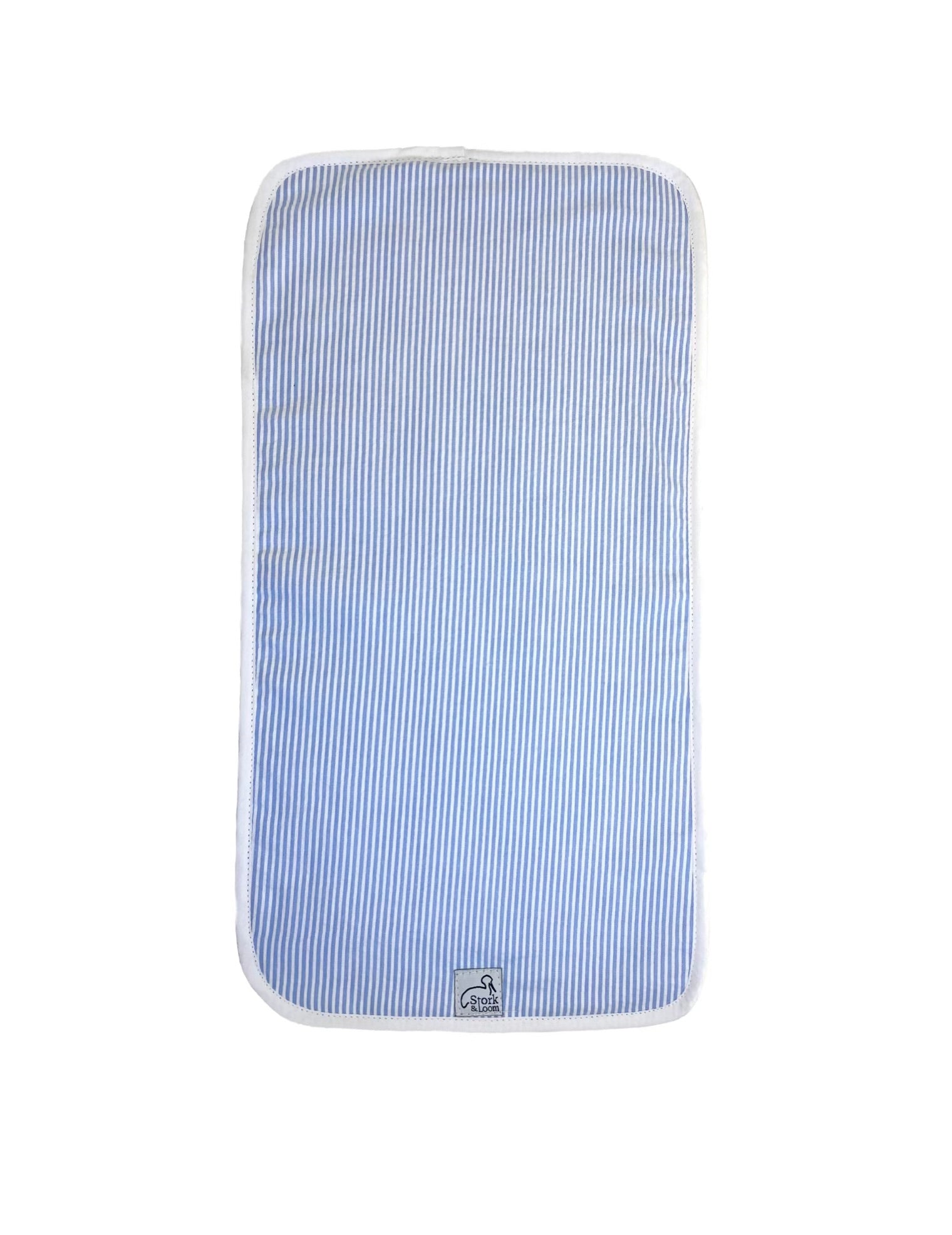 Blue Seersucker Burping Cloth