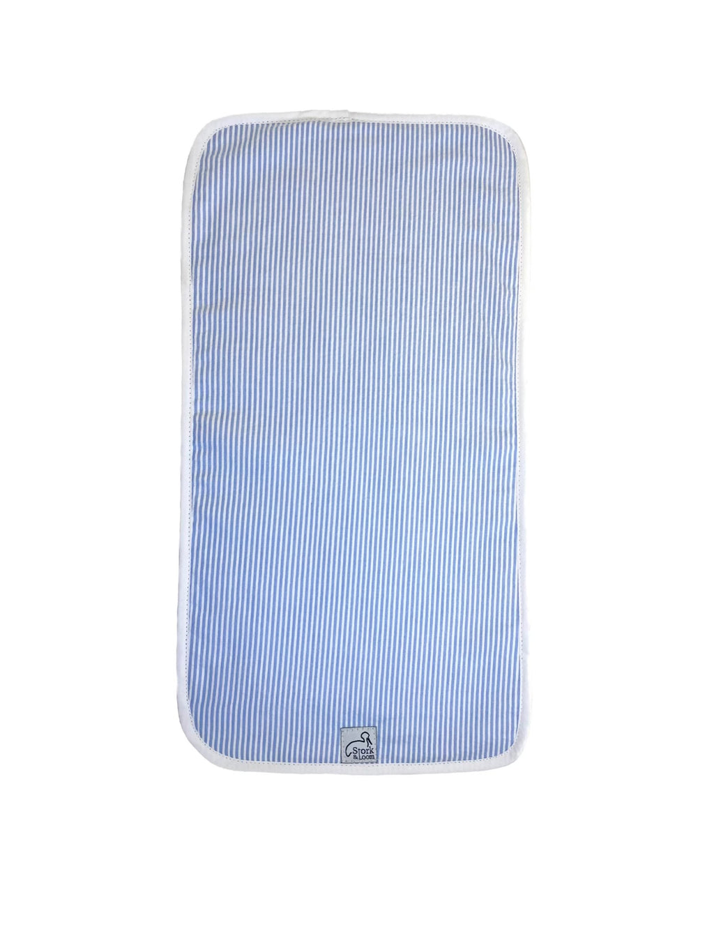 Blue Seersucker Burping Cloth