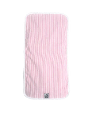 Pink Seersucker Burping Cloth