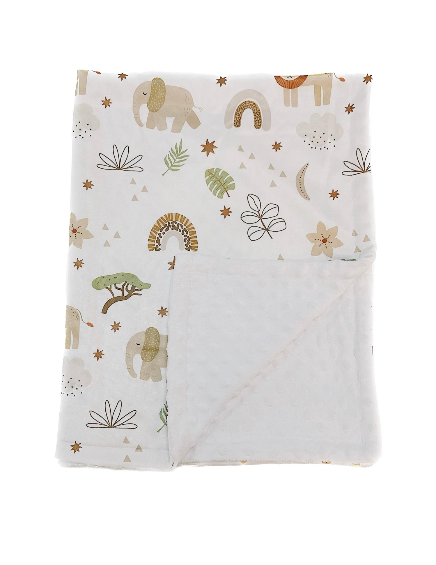 Safari Minky Dot Baby Blanket