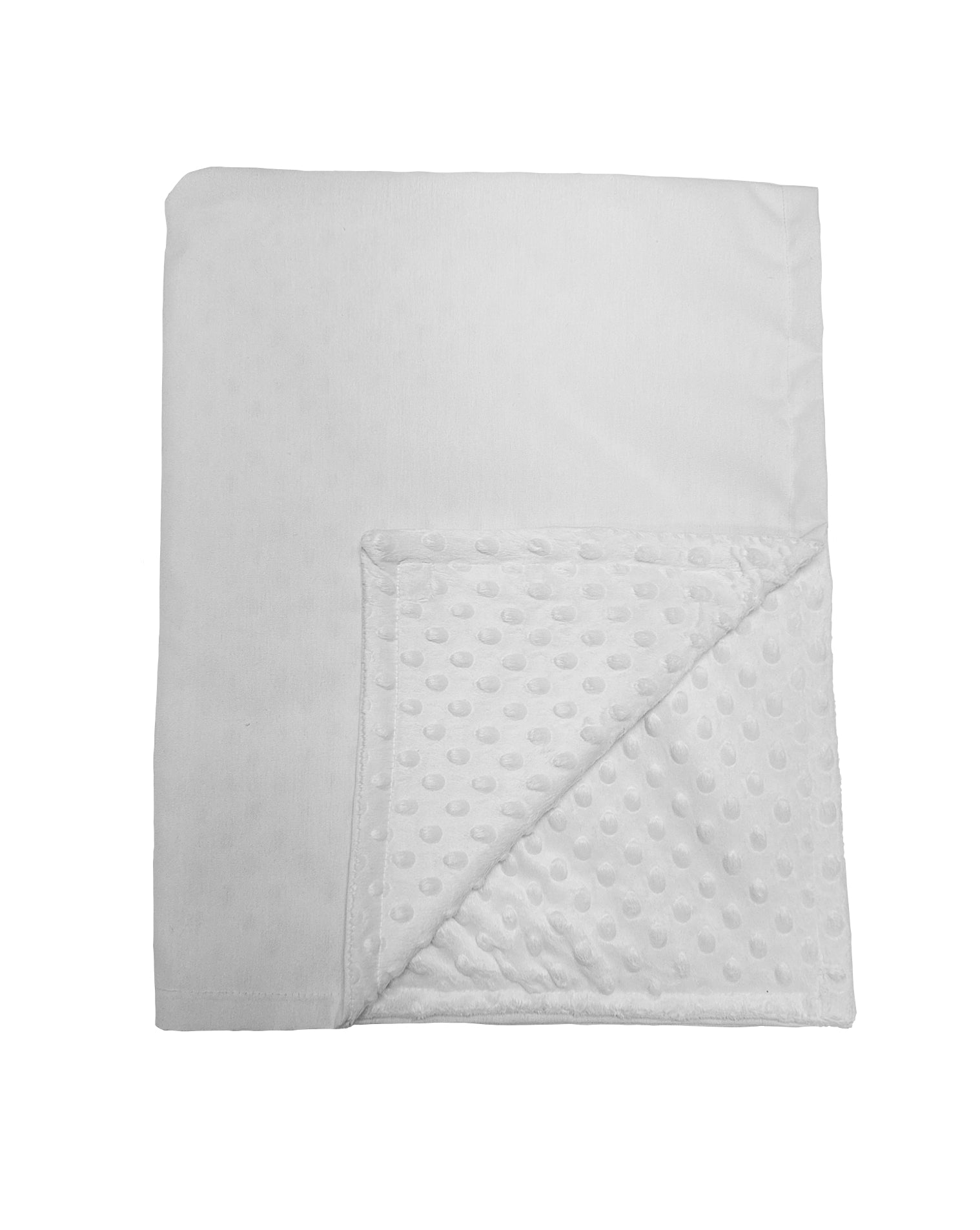 White Oxford Minky Dot Baby Blanket