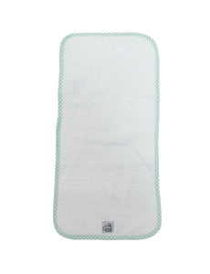 Mint Gingham Trim Burping Cloth