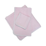 Stork & Loom Bath Set Pink Terry Cloth