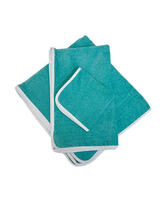 Stork & Loom Bath Set Teal Terry Cloth