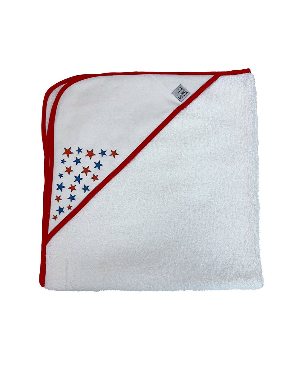 4th of July Red Hooded Towel