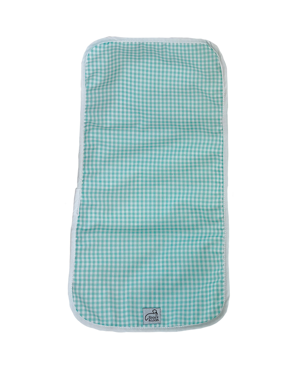 Mint Gingham Burping Cloth