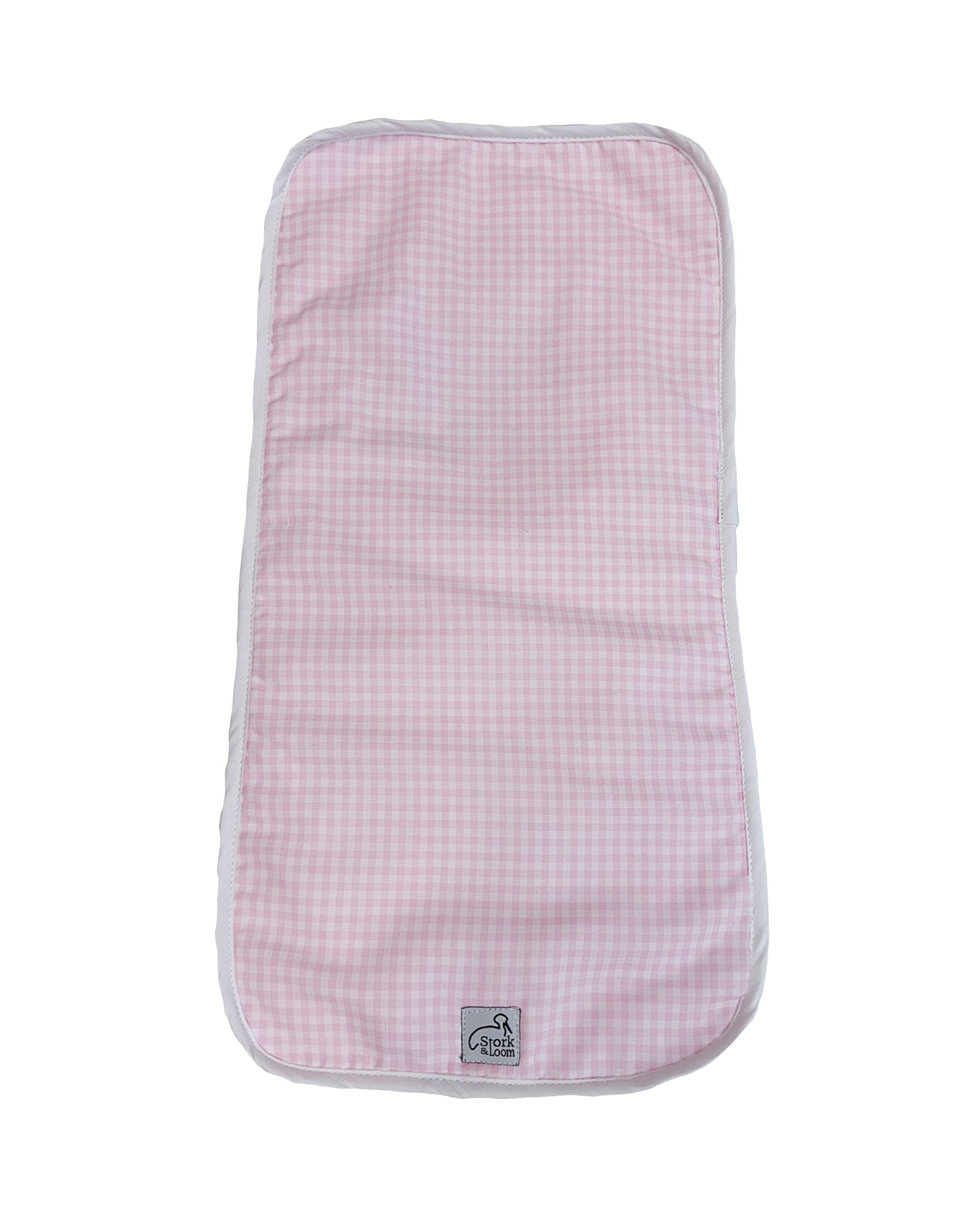 Pink Gingham Burping Cloth