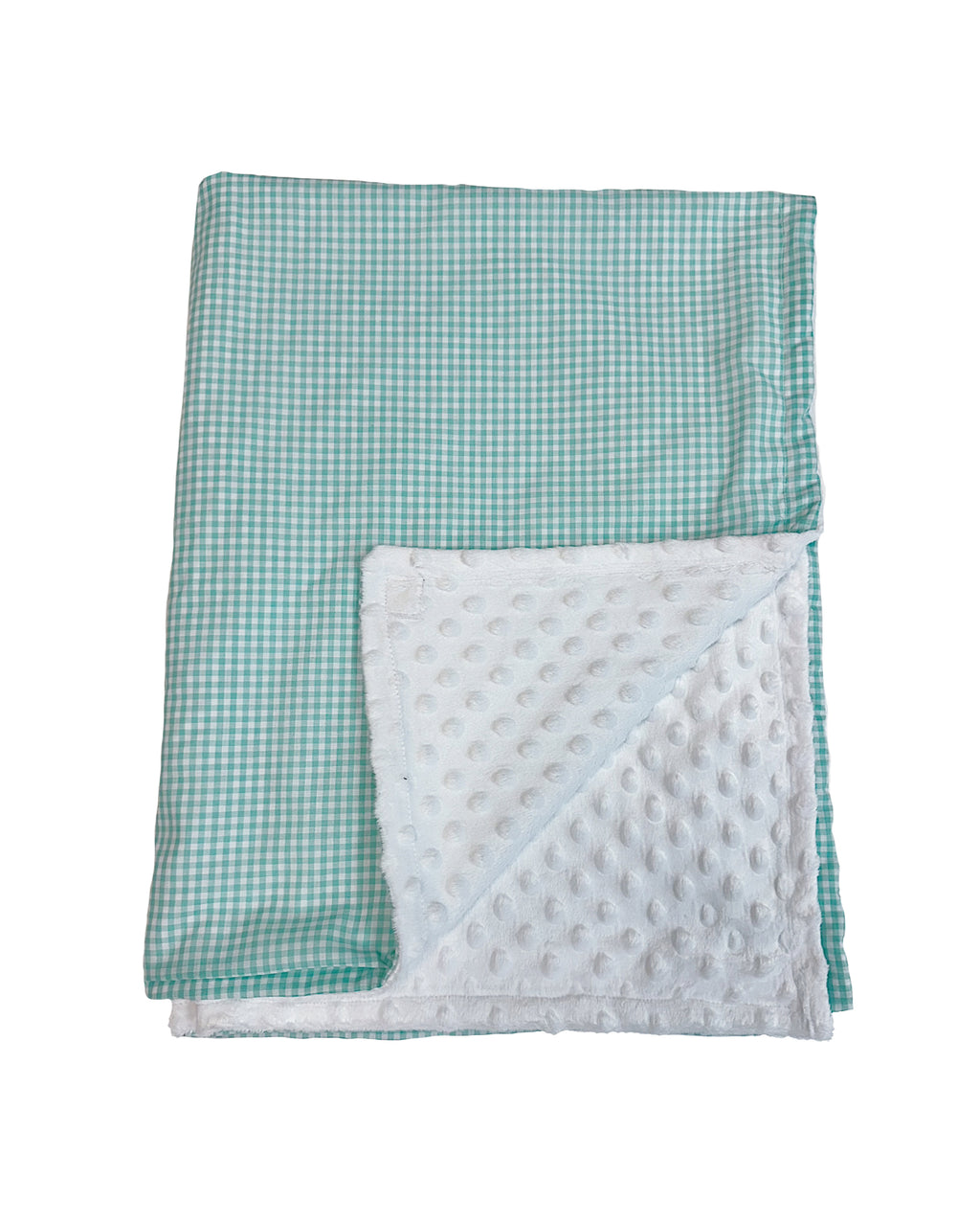 Mint Gingham Baby Blanket