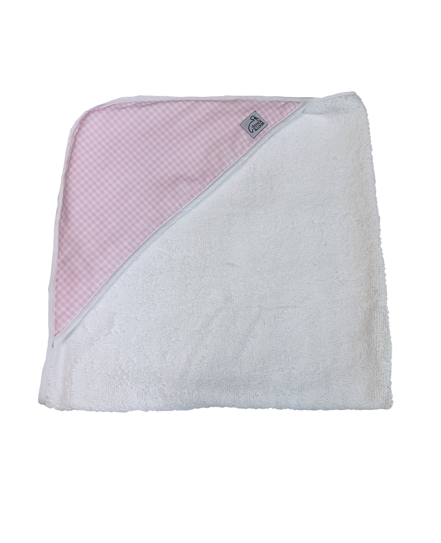 Pink Gingham Hooded Towel