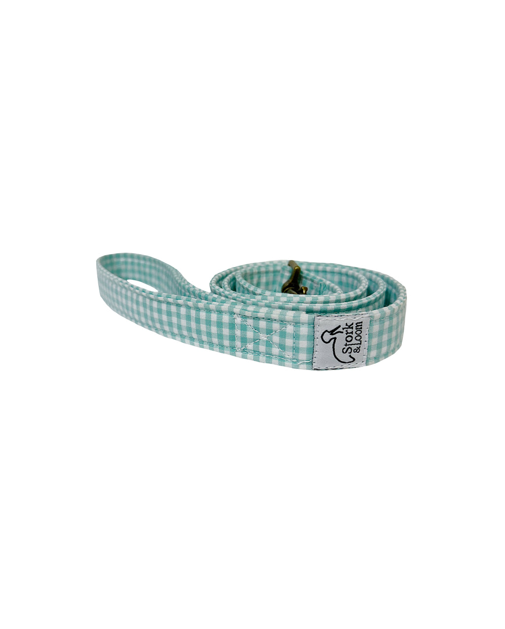 Pet Leash - Mint Gingham