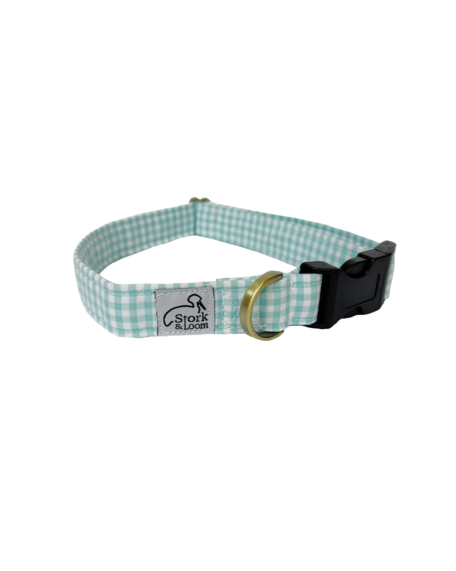 Pet Collar - Mint Gingham