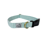 Pet Collar - Mint Gingham