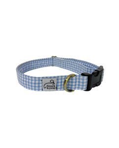 Pet Collar - Blue Gingham