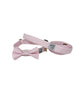 Pet Collar, Bow Tie, & Leash Set - Pink Gingham