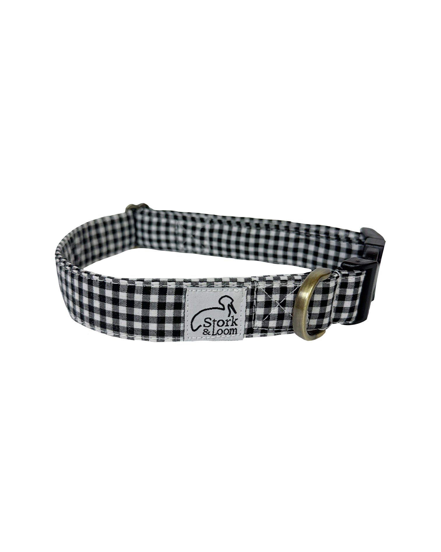 Pet Collar - Black Gingham