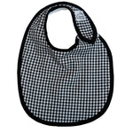 Black Gingham Baby Bib