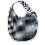 Black Gingham Baby Bib