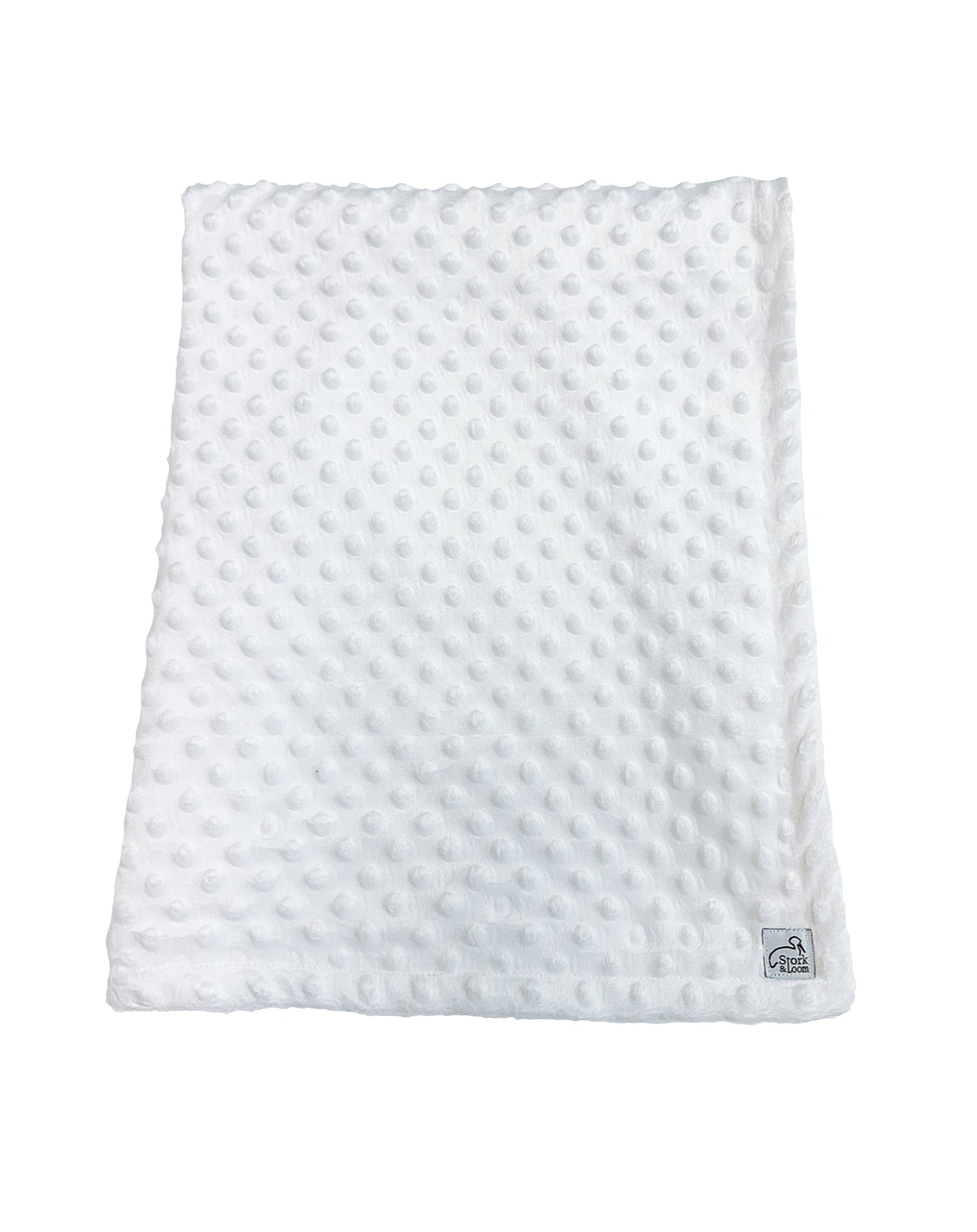 White Minky Dot Blanket