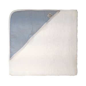 Blue Oxford Hooded Baby Towel