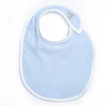 Blue Seersucker Baby Bib