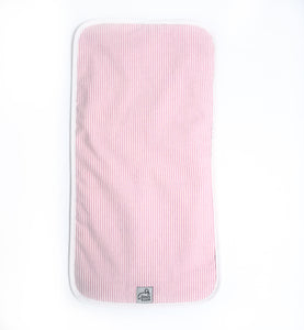 Pink Seersucker Burping Cloth