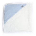 Blue Seersucker Hooded Baby Towel