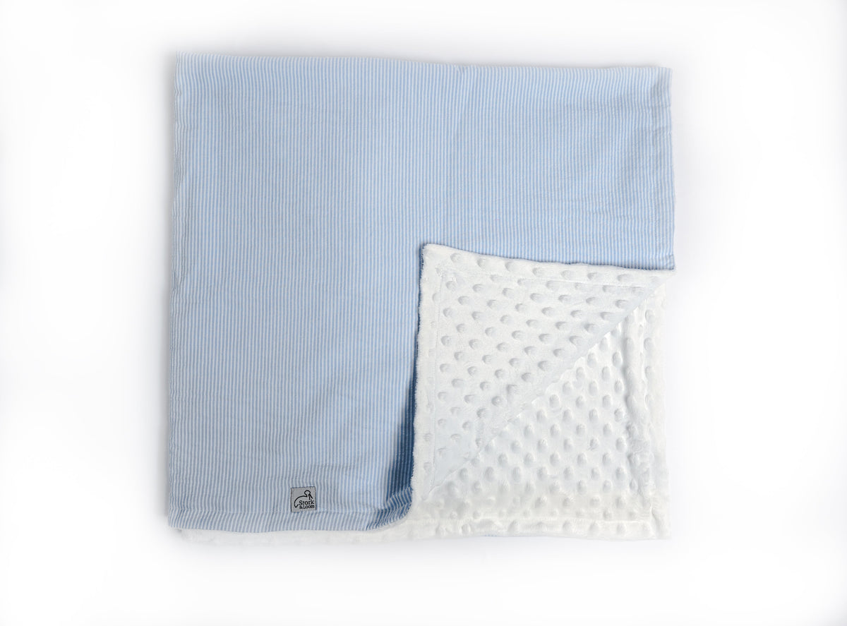 Blue Seersucker Baby Blanket – Stork and Loom